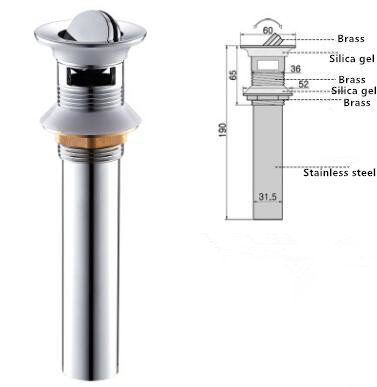 Tap Accessories Brass Chrome Pop Up Drain PP0302C Tap Accessories Brass Chrome Pop Up Drain PP0302C