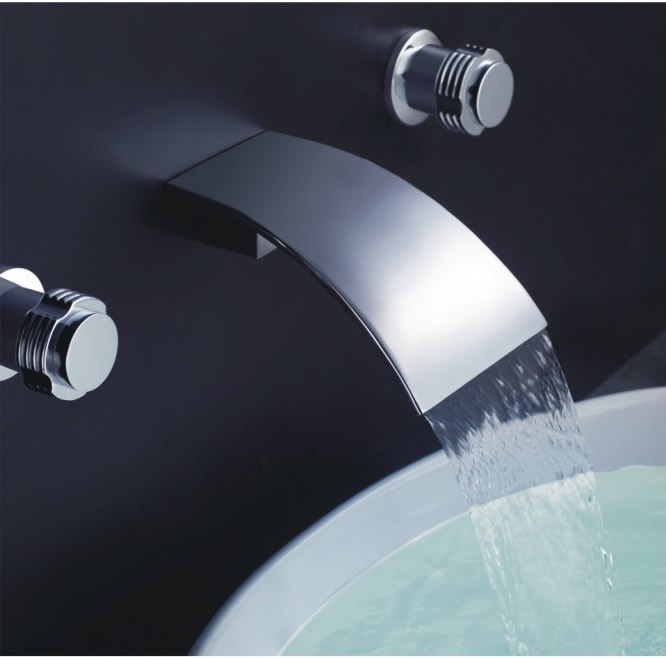 Widespread Contemporary Chrome Bathroom Sink Tap TP7010B Widespread Contemporary Chrome Bathroom Sink Tap TP7010B