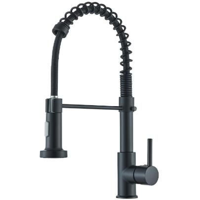 Kitchen Sink Mixer Tap, Spring Kitchen Taps with Pull Down Sprayer, Commercial Kitchen Tap Single Handle Lever, High Arc Swivel 360° 2 Spray Mode Mixer Tap BKT0150 Kitchen Sink Mixer Tap, Spring Kitchen Taps with Pull Down Sprayer, Commercial Kitchen Tap Single Handle Lever, High Arc Swivel 360° 2 Spray Mode Mixer Tap BKT0150