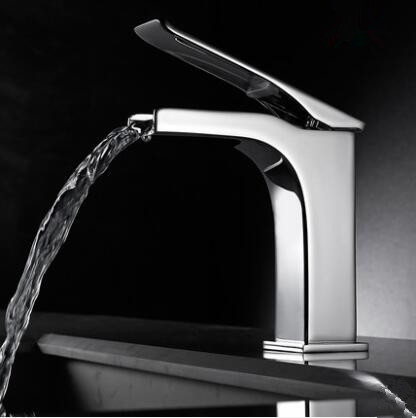 Bathroom Basin Tap Brass Chrome Art Designed Waterfall Bathroom Sink Tap T3690 Bathroom Basin Tap Brass Chrome Art Designed Waterfall Bathroom Sink Tap T3690