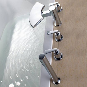 Contemporary Brass Tub Tap with Hand Shower T6019 Contemporary Brass Tub Tap with Hand Shower T6019